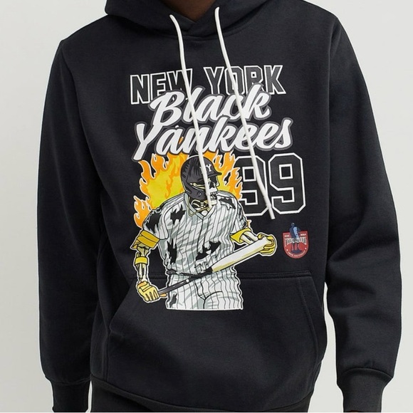 NLBM New York Black Yankees Hoodie Pullover Sz L Mens New - Picture 3 of 5